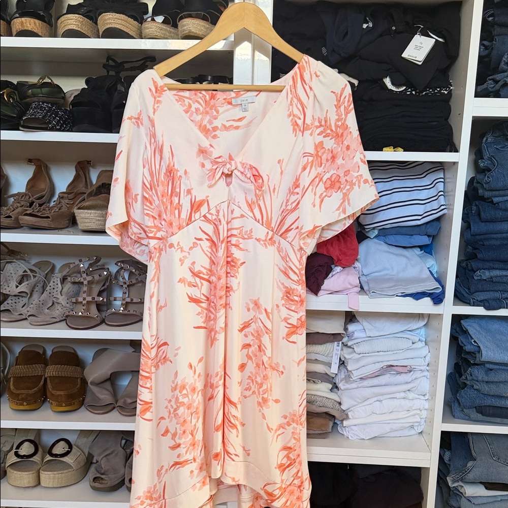 Joie Peach Floral High Low Dress